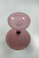 Glas opsats Kandis Skål i Pink / lyserødt  Slid på guld dekoration