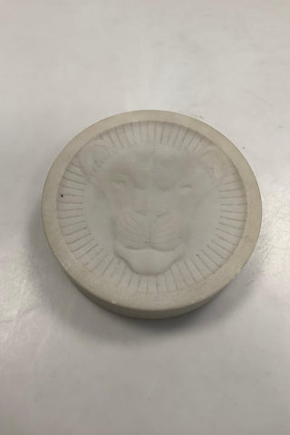 Marmor Briefbeschwerer mit Panther / Tiger Motiv