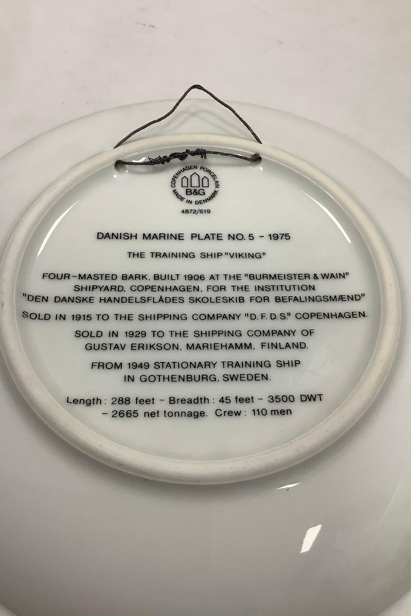 Bing og Grøndahl Skibsplatte fra 1975
