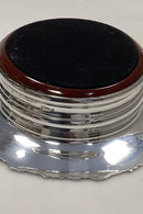 Danish Silverplate / Wooden Bottle Tray