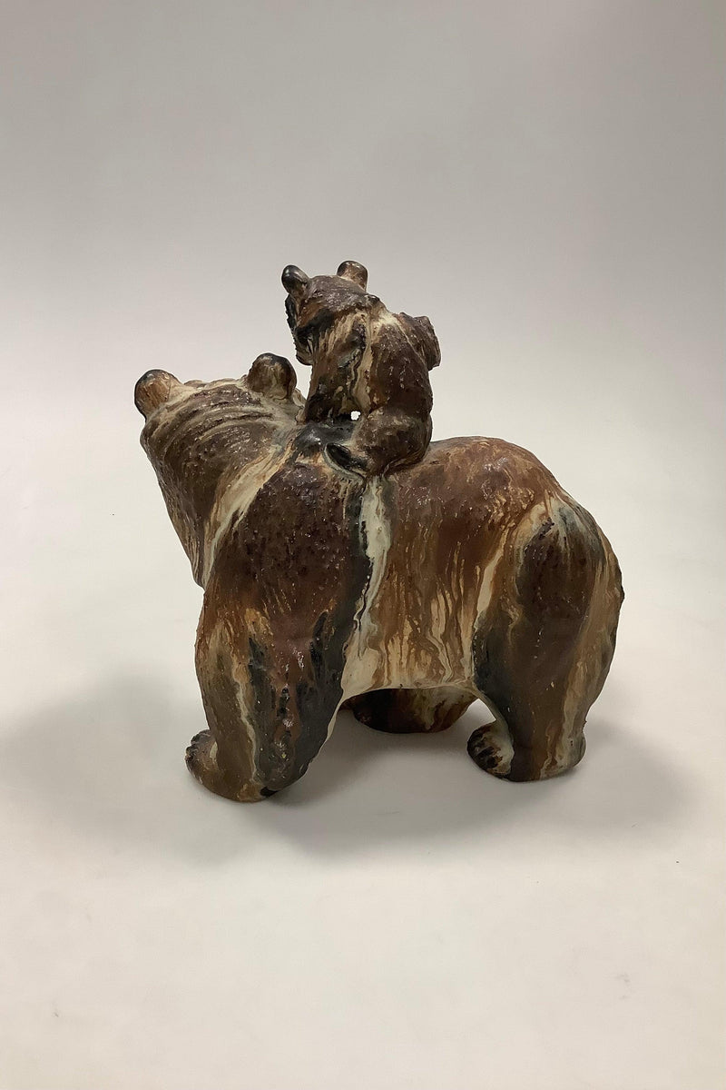 Arne Ingdam Keramik Figur af Bjørn og Unge Unika