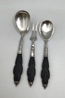 Danish Silver / Wood Serving Set (2+1) (1923)