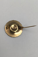 Georg Jensen Sterling Sølv Forgyldt Marguerit Broche
