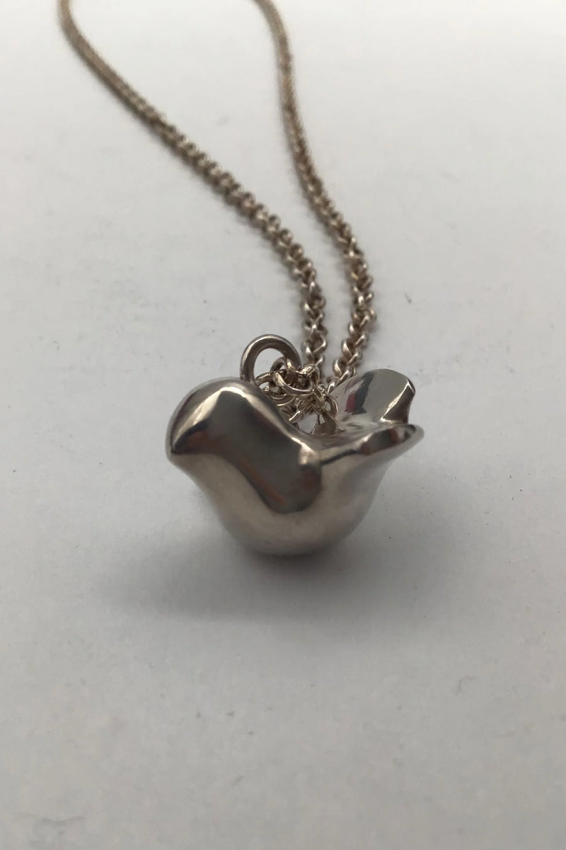 Hans Hansen Sterling Sølv Vedhæng Fugl / Fredsdue