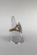 Georg Jensen Sterling Sølv Forgyldt Marguerit Ring