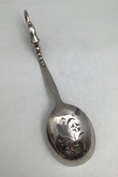 O. V. Mogensen Sterling Silver Ornamental Berry Spoon No. 35