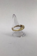 J Rasmussen 14K Guld Ring med Brillanter (10 x 0.02)