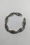 Evald Nielsen Sterling Sølv Armlænke (Agern)