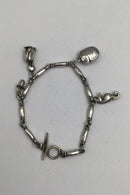 Georg Jensen Sterling Sølv Armlænke No. 43 m Charms