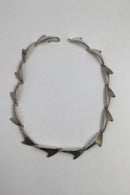 Bent Knudsen Sterling Silver Shark Fin Necklace (14 Links)