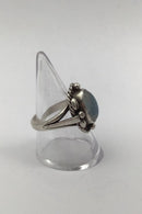 Georg Jensen Sterling Sølv Ring No. 1A Månesten