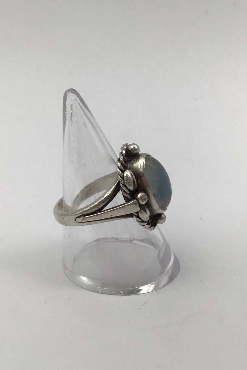 Georg Jensen Sterling Sølv Ring No. 1A Månesten