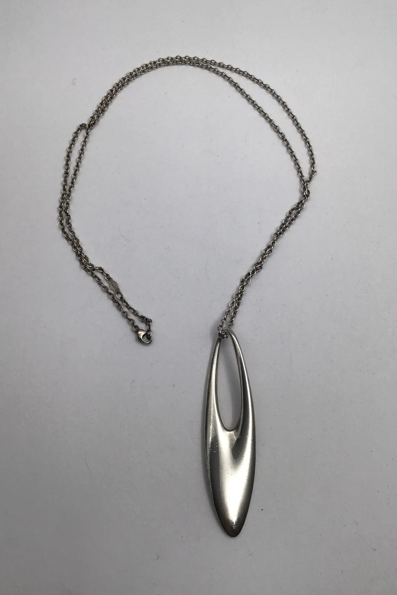 Georg Jensen Sterling Sølv Halskæde med Vedhæng No. 500 Zephyr