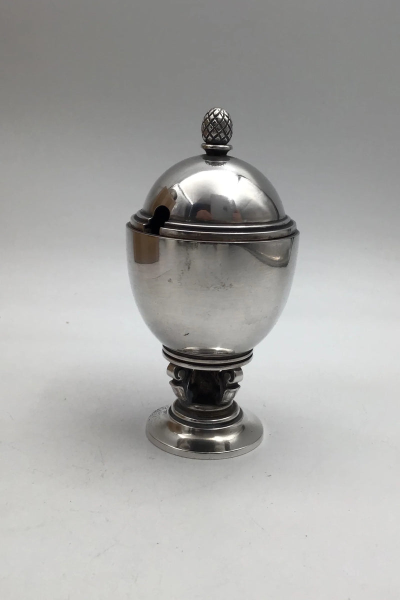 Georg Jensen Sterling Sølv Konge Ægformet Sennepsbæger No 741