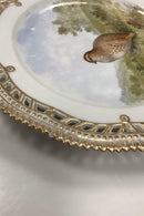 Royal Copenhagen Flora Danica Jagt Frokosttallerken No 20/3554 med gennembrudt kant.