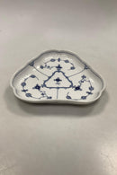Royal Copenhagen Blue Fluted Fluted Triangular dish privately painted from 1926