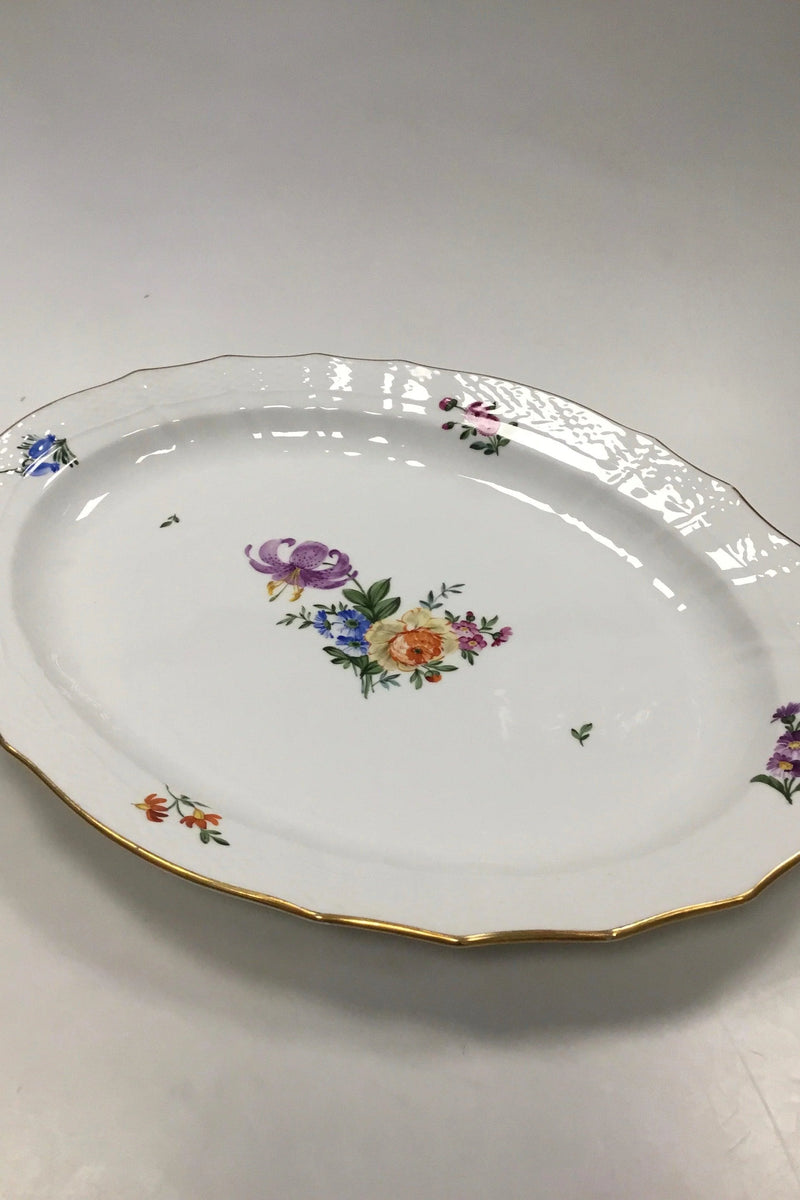 Royal Copenhagen Saxon Flower Light, Large Oval Dish No. 1558