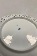 Royal Copenhagen Blauer geriffelter durchbrochener Teller Antik