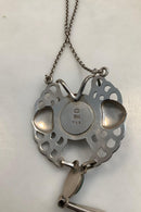 Georg Jensen Sterling Sølv Vedhæng med Grønne Sten No 702