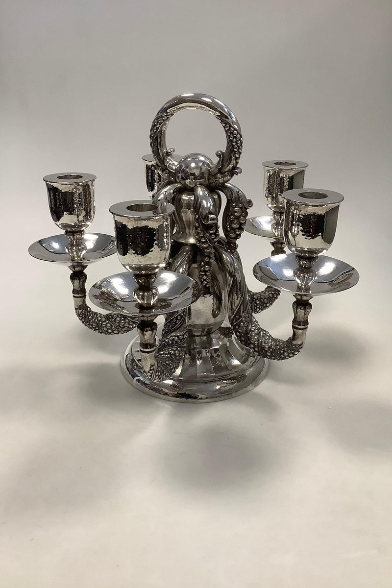 Georg Jensen Sterling Sølv Grape Kandelabra 5-armet No 383A