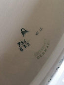 Aluminia Ovalt Fajance Fad med Påfugle Motiv No 736/632