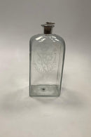 Antik Dansk / Svensk Glas Flaske med monogram