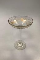 Antik Glas opsats med guld dekoration