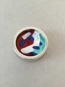 Anton Michelsen Inger Hanmann Lid/paperweight in Sterling Silver & Enamel