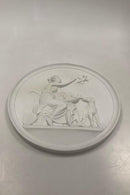 Bing and Grondahl Biscuit Plate Shepherdess with a Amorphous. No. 110