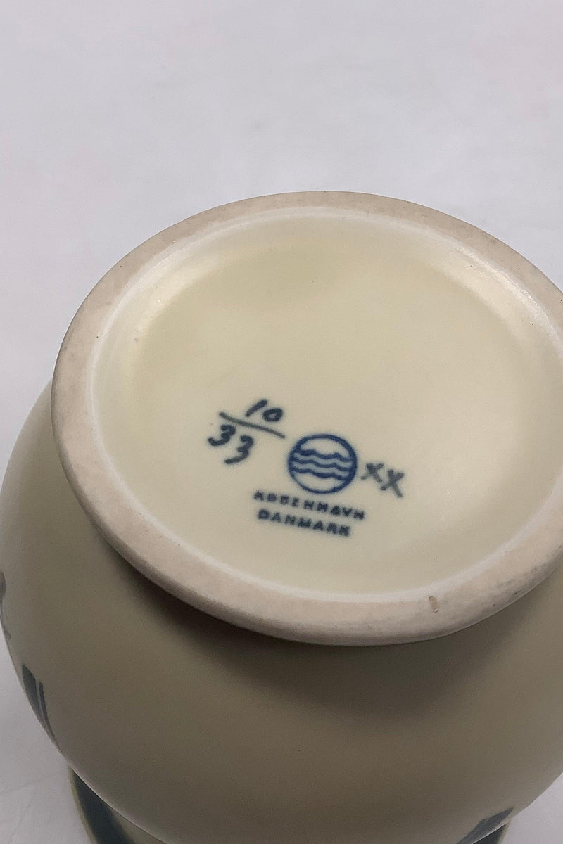 Royal Copenhagen Vase i Mat Jern Glasur med Fugl No 10 / 33