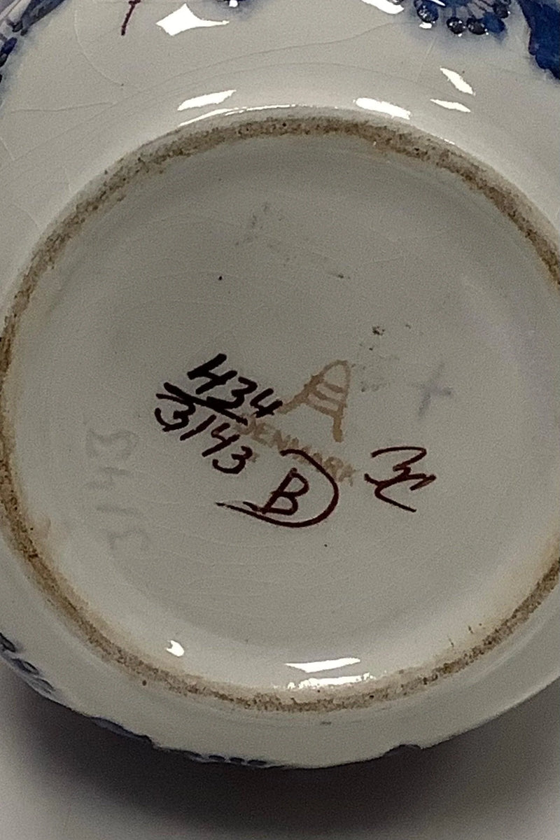 Aluminia Tenera kunstfajance Kande med Låg No. 434-3143