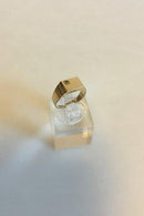 Bernhard Hertz 14 K Gold Ring with litle brilliant-cut diamond