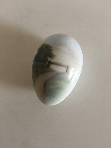 Bing & Grøndahl Art Nouveau Æg med landskabs motiv