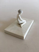 Bing & Grøndahl Art Nouveau Brevvægt med ung Kvinde No 1554