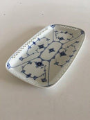 Bing & Grondahl Blue Painted Blue Fluted Oblong Coffee Tray No 364.6 with Lace Border