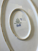 Bing & Grøndahl Dickens Sommerfugl med Guld Ovalt Serveringsfad