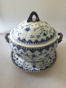 Bing & Grøndahl Dickens Sommerfugl med Guld Terrin og underfad No 3