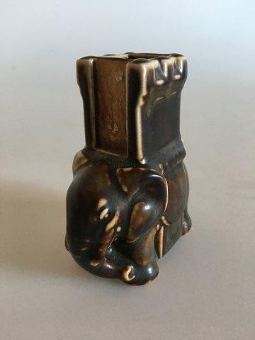 Bing & Grondahl Elefant mit Howdah-Figur Nr. 2128 aus Steingut