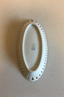 Bing & Grøndahl Måge med Guld Aflangt fad med gennembrudt kant