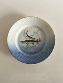 Bing & Grøndahl Måge med Guld Fiske Frokost Tallerken  No 26/4 Gedde