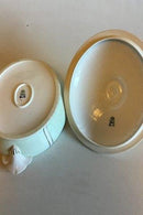 Bing & Grøndahl Oval Terrin med låg Stel med grøn dekoration med guld på form 507(Herregaard)