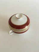 Bing & Grøndahl Wagner Sukkerskål No 94. Vinrød og Guld Bord.