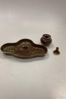 Bing og Grøndahl Art Nouveau Skrivesæt med løbeglasur