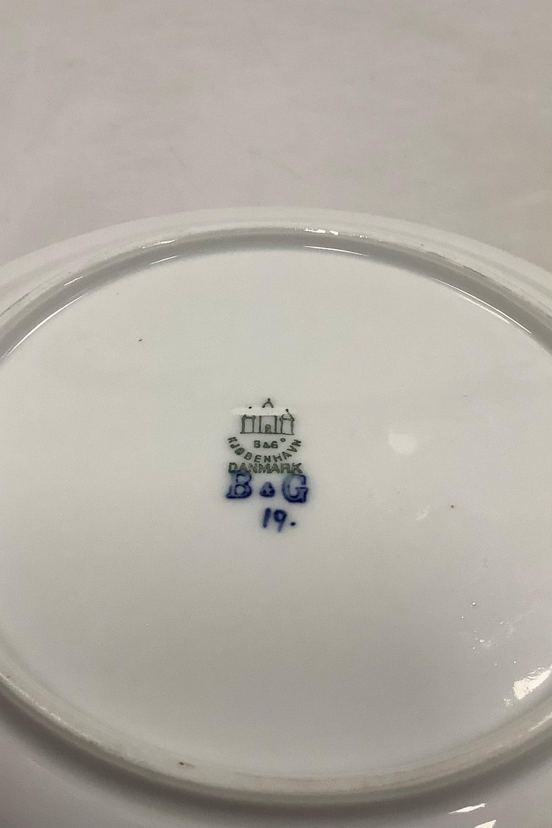 Bing og Grøndahl Jubilæumsstel / Blå Nellike Smørskål med låg