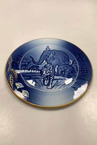 Bing and Grondahl Peace on Earth Plate 1989 Elephant and Tiger