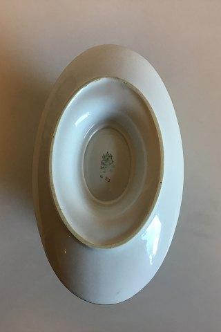 Bing og Grøndahl Sovseskål Stel med grøn dekoration med guld på form 507(Herregaard)