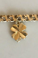 Bismarck bracelet with four-leaf clover in 14K. Gold