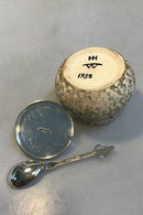 Bode Willumsen Hans Hansen Marmeladenglas Sterling Silber Deckel und Löffel