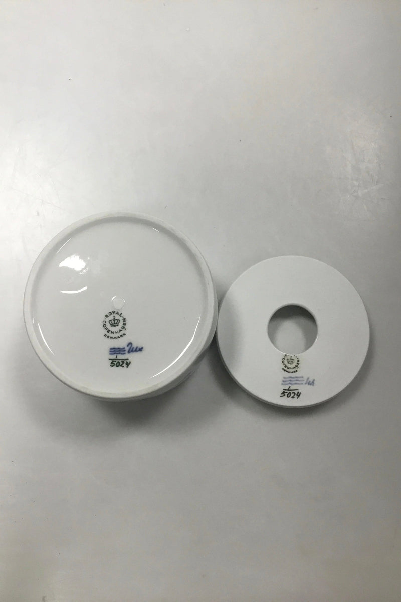 Royal Copenhagen Musselmalet Riflet Lågkrukke / Bonbonniere No 5024