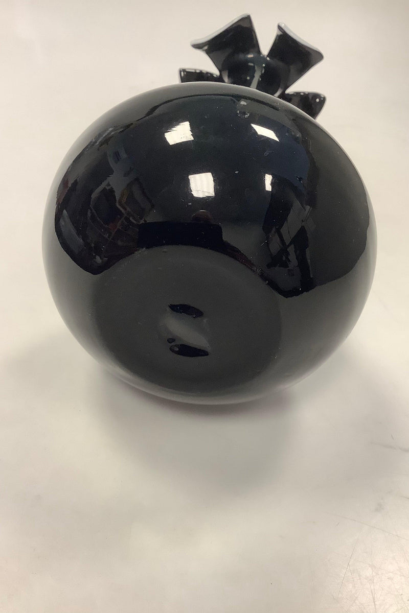 Glas Vase i Sort og Hvid fra Italien